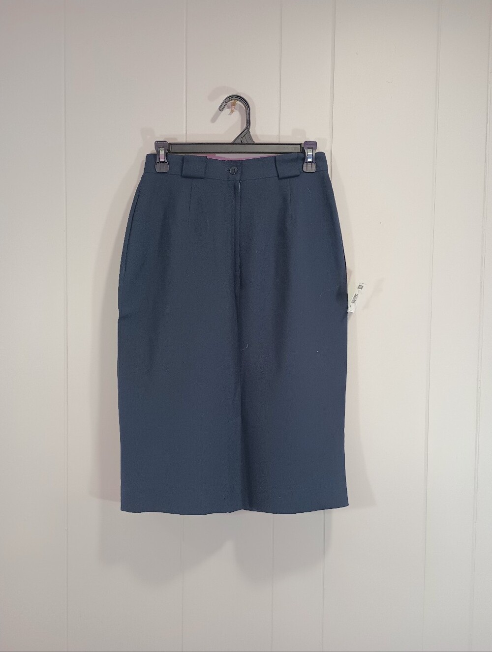 Paul Stanley 100% Wool Navy Skirt